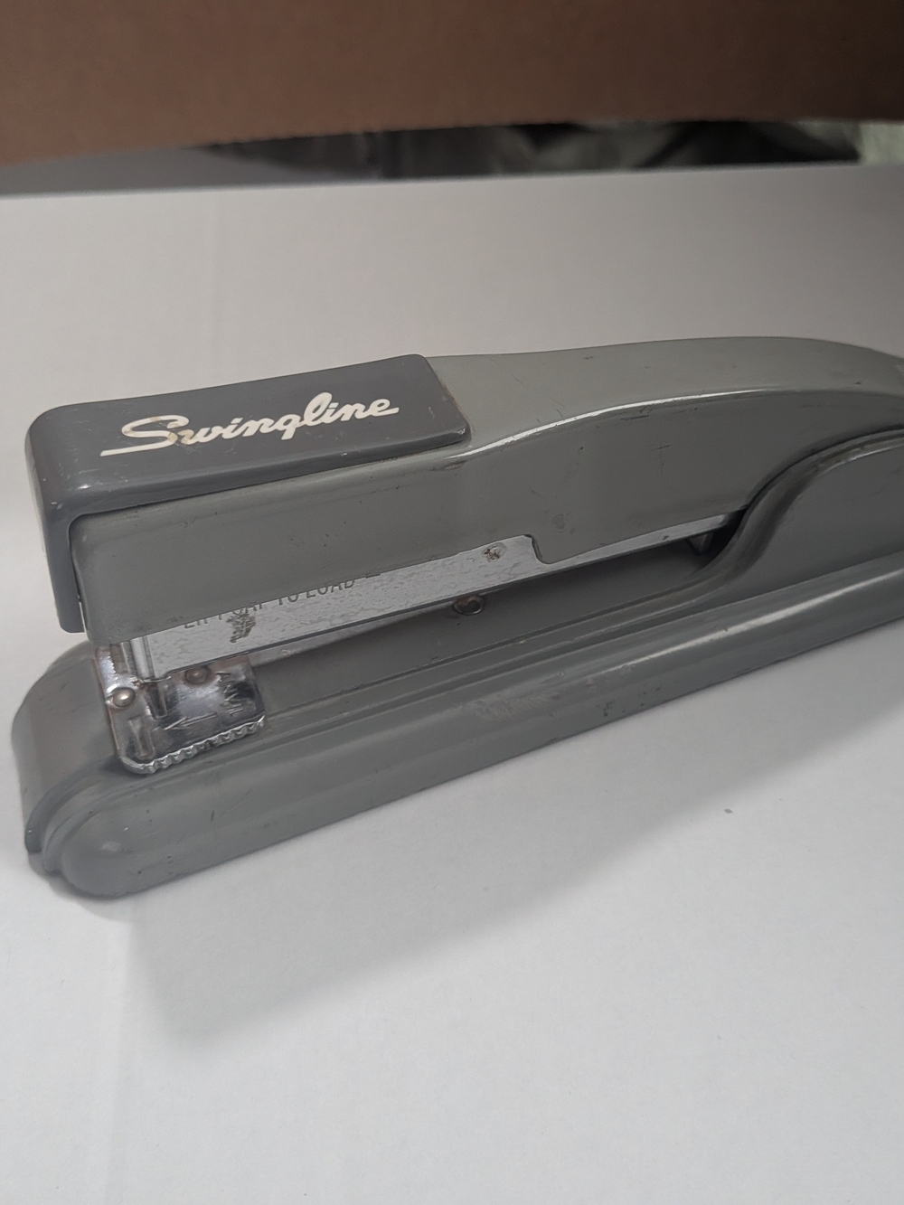 Vintage Swingline 27 Stapler Gray Metal Office Desk Work 8.5" USA Art Deco